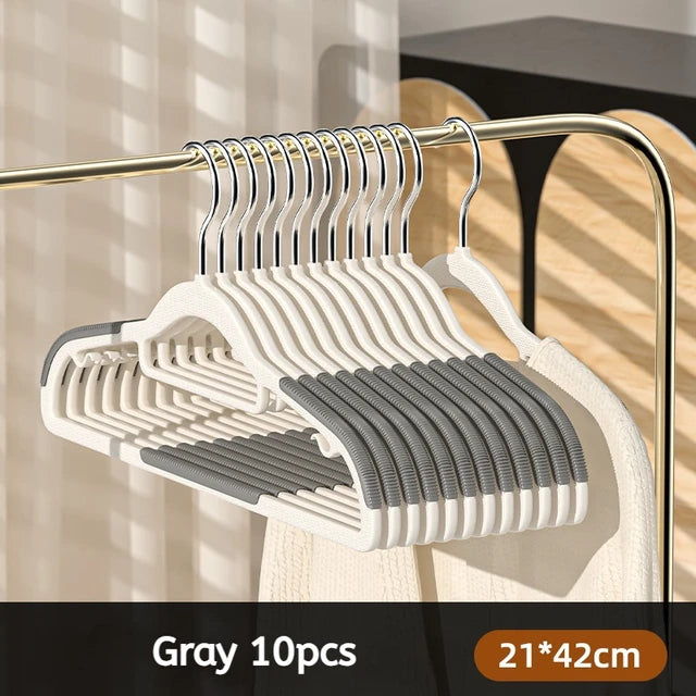 10Pcs Black/Orange/Grey Multifunctional Wet and Dry Household Hanger Suitable for Hanging Clothes Bedroom Wardrobe Anti-Slip