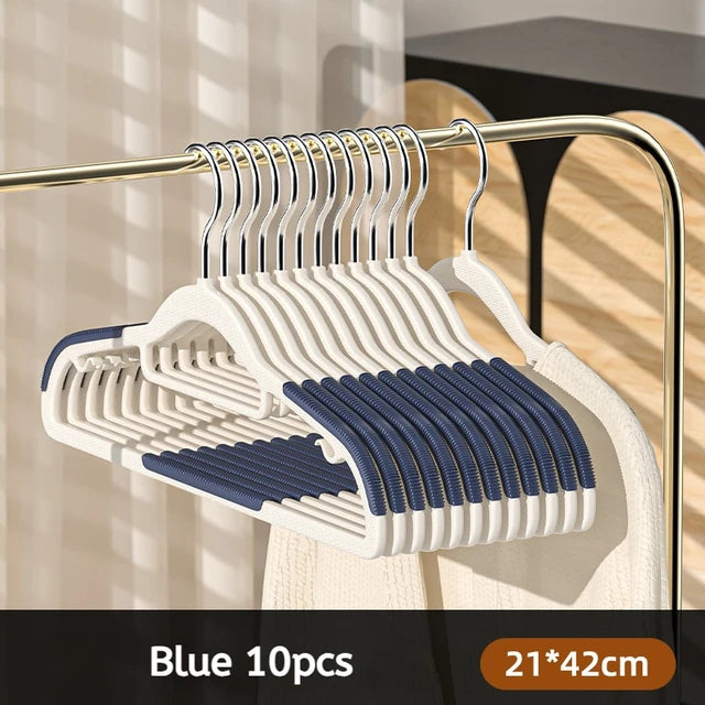 10Pcs Black/Orange/Grey Multifunctional Wet and Dry Household Hanger Suitable for Hanging Clothes Bedroom Wardrobe Anti-Slip