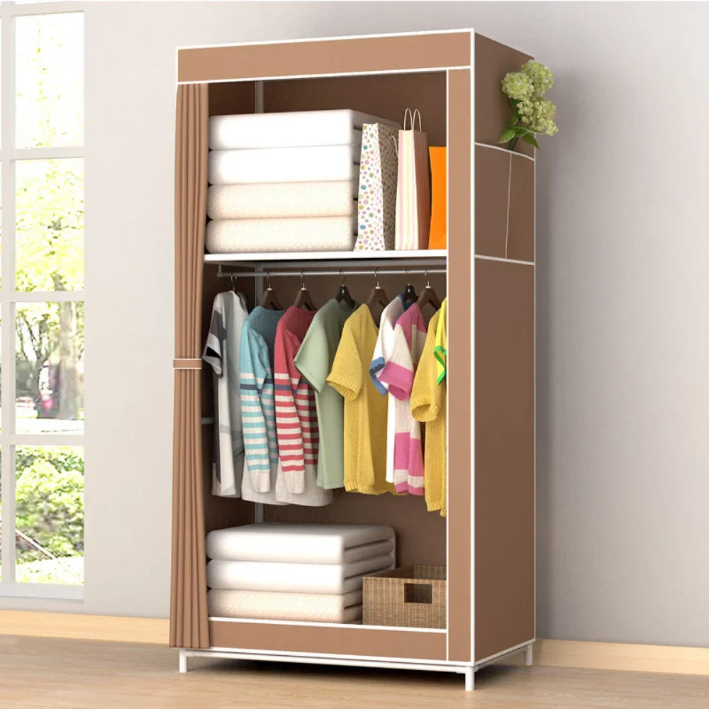 Dustproof Wardrobe Simple Storage Cabinet Household Bedroom Multi Layer Storage Save Space Armoire Dampproof Cloth Wardrobe