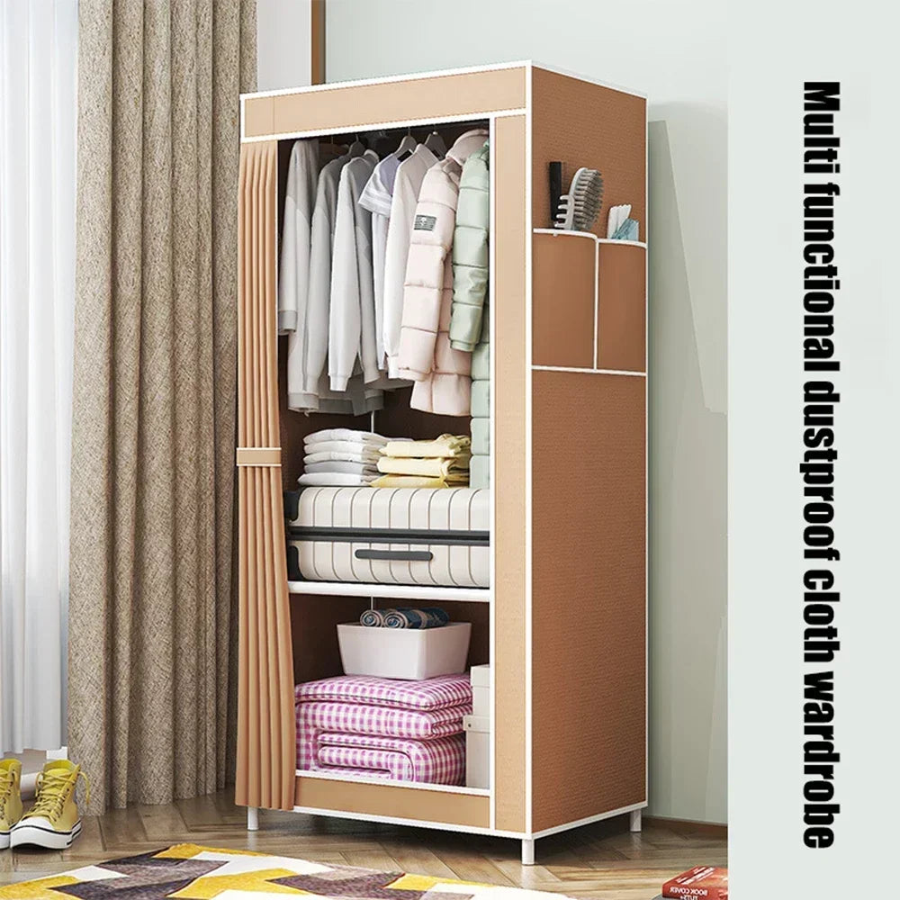 Dustproof Wardrobe Simple Storage Cabinet Household Bedroom Multi Layer Storage Save Space Armoire Dampproof Cloth Wardrobe