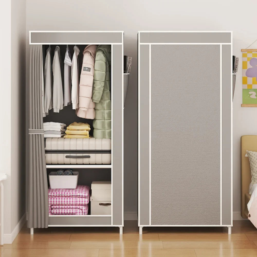 Dustproof Wardrobe Simple Storage Cabinet Household Bedroom Multi Layer Storage Save Space Armoire Dampproof Cloth Wardrobe