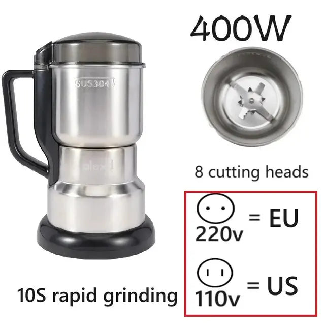 High Power Electric Coffee Grinder Kitchen Cereal Nuts Beans Spices Grains Grinder Machine Multifunctional Home Coffee Grinder