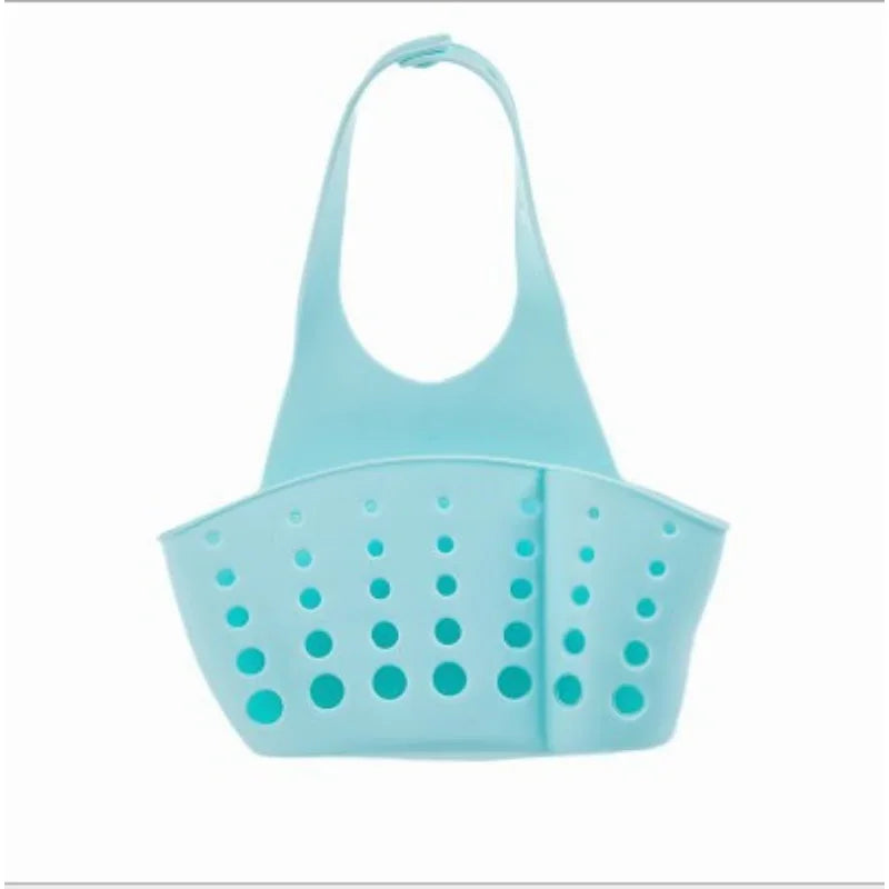 Home Storage Drain Basket Kitchen Sink Holder Adjustable Soap Sponge Shlf Hanging Drain Basket Bag Kitchen Accessories