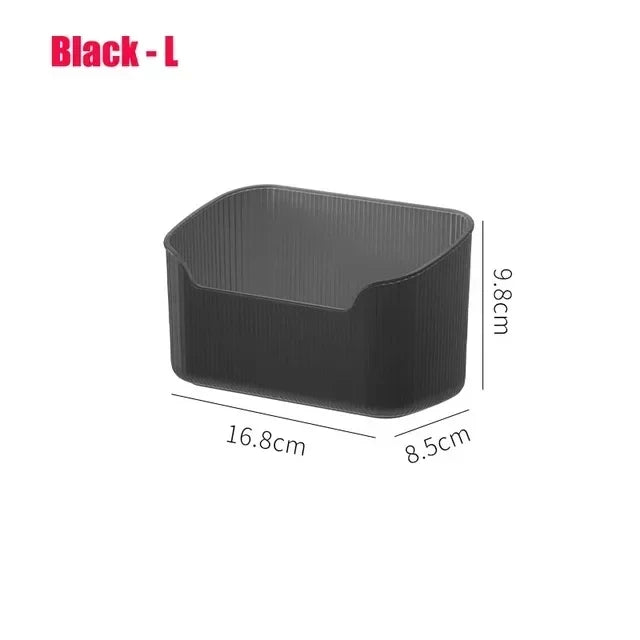 Matte Cosmetic Organizer Bathroom Bedroom Desktop Storage Box for Make Up Lipstick Perfume Skincare Cosmetic Tray Case Box