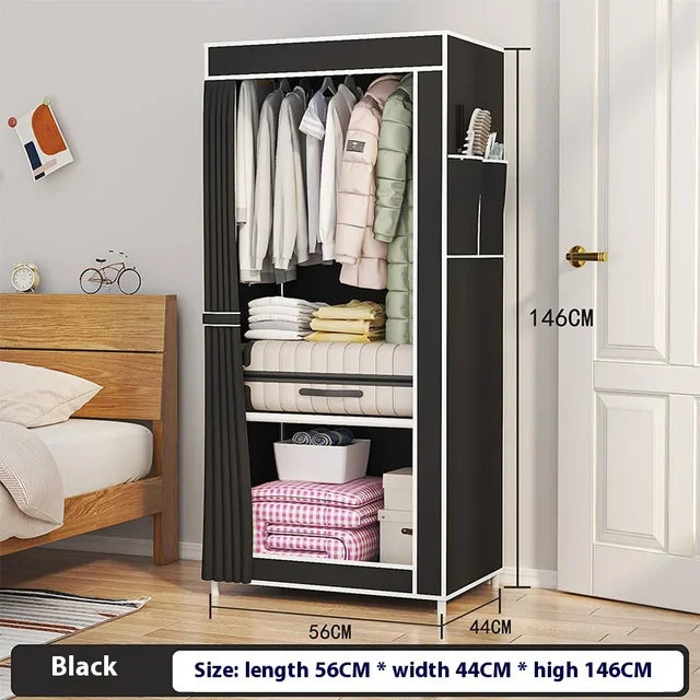 Minimalist Floor Mounted Wardrobe Home Multi-Layer Dustproof Wardrobes Household Simple Assembly Bedroom Simple Clothing Cabinet