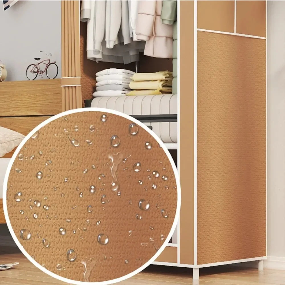 Minimalist Floor Mounted Wardrobe Home Multi-Layer Dustproof Wardrobes Household Simple Assembly Bedroom Simple Clothing Cabinet