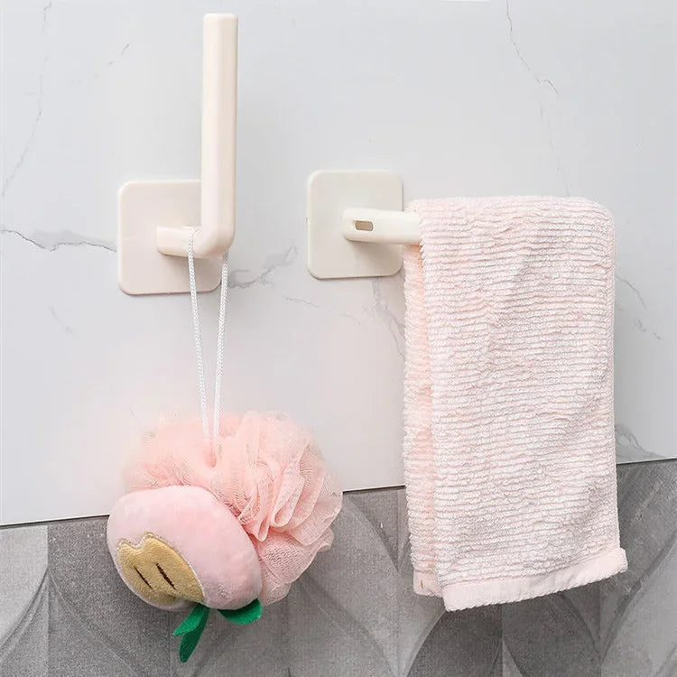 New Multifunctional Punch-free Storage Towel Rack Wall Hooks for Kitchen Bathroom Shelf Organizer