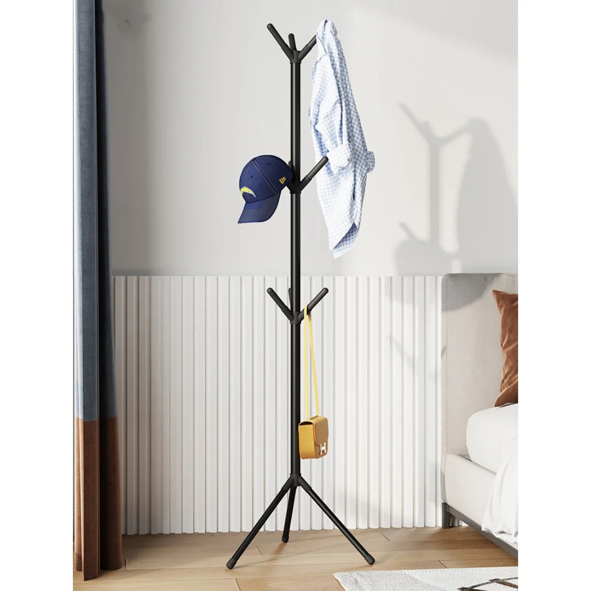 Solid Color Metal Clothing and Hat Storage, European Light Luxury Clothing and Hat Rack