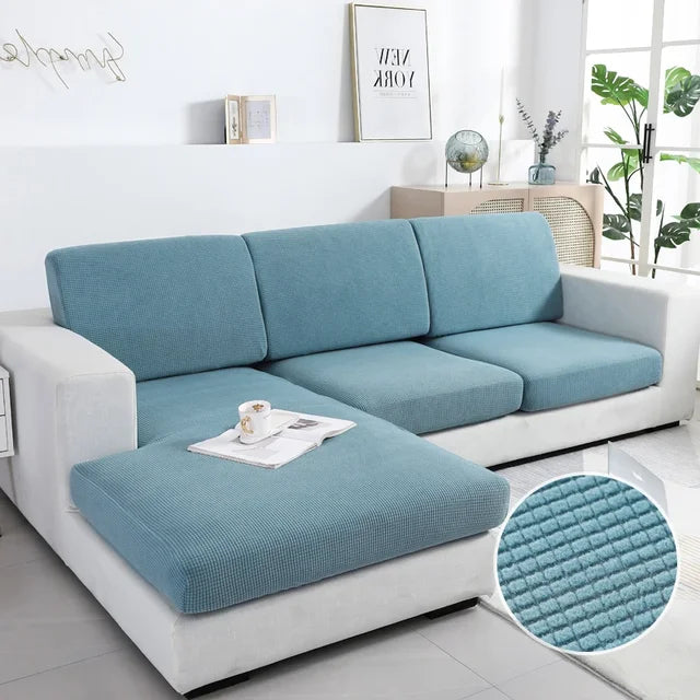 Thick Cushion Cover Fitted Sofa Covers for Living Room Washable Stretch Jacquard Seat Cover Furniture Protector Sectional Sofa