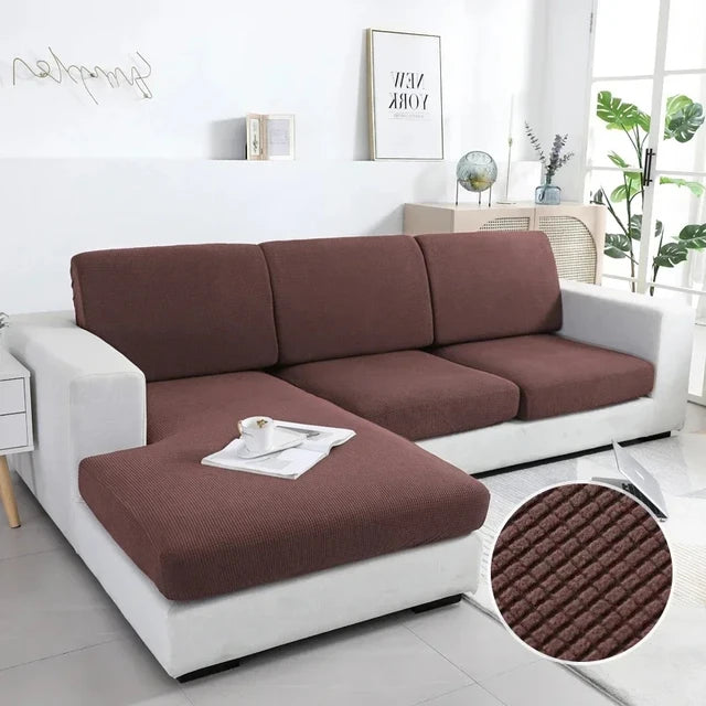 Thick Cushion Cover Fitted Sofa Covers for Living Room Washable Stretch Jacquard Seat Cover Furniture Protector Sectional Sofa