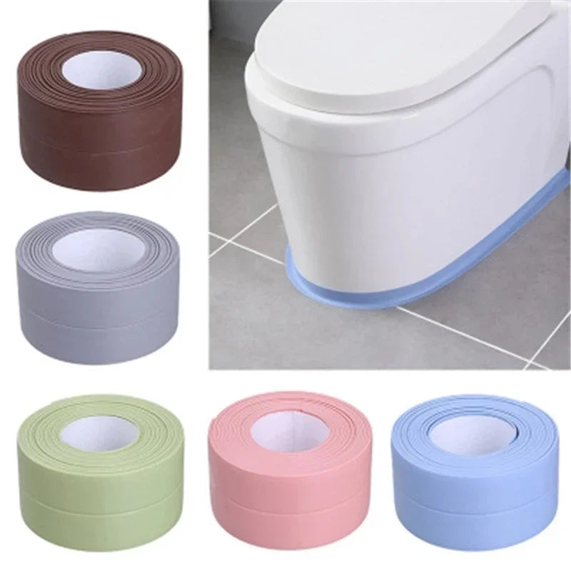 Waterproof Wall Tape Stickers Bathroom Kitchen Cardboard Seal Strip Bathroom Shower Sink Bathtub Caulk Tape Contour Home Posters